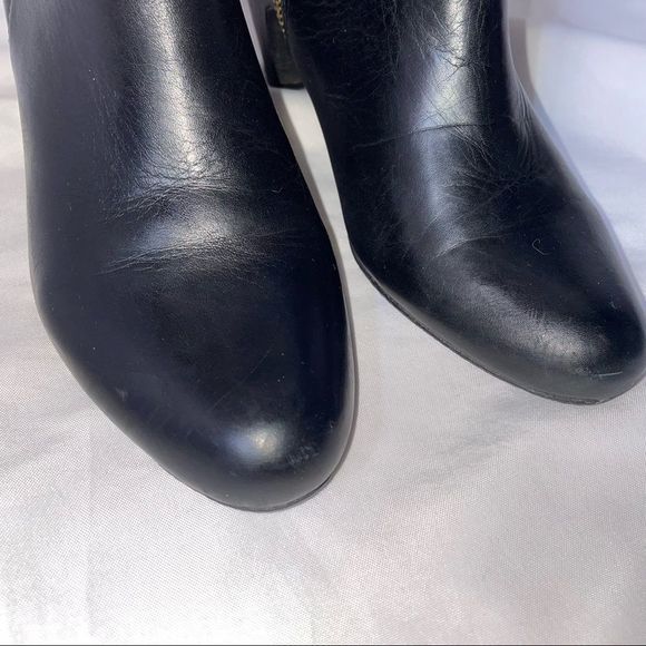 Sam Edelman Marmont Womens Black Leather Ankle Boots Booties Heels SZ 8.5 - Picture 4 of 10
